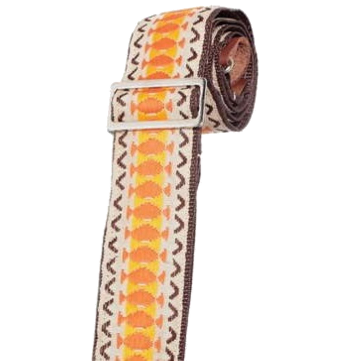 Henry Heller 2\" Deluxe Vintage Series Jacquard Guitar Strap - Cream 2