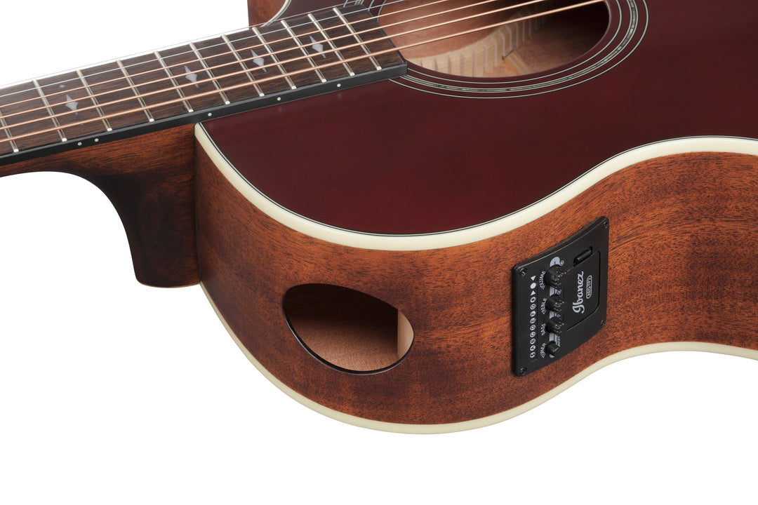 Ibanez AE100BUF Grand Auditorium Acoustic Electric Guitar - Burgundy Flat