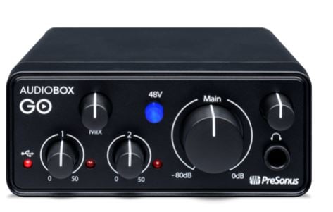 Presonus AudioBox GO Ultra-compact Mobile 2x2 USB Audio Interface