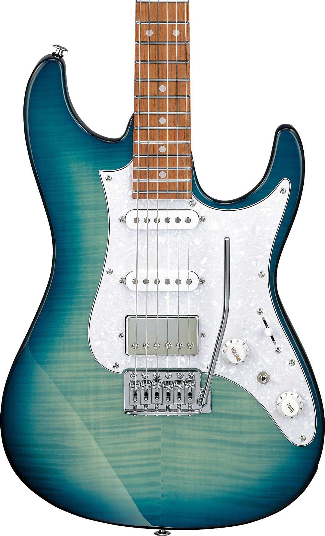 Ibanez AZ22S1FTXB AZ Standard Electric Guitar - Transparent Turquoise Burst