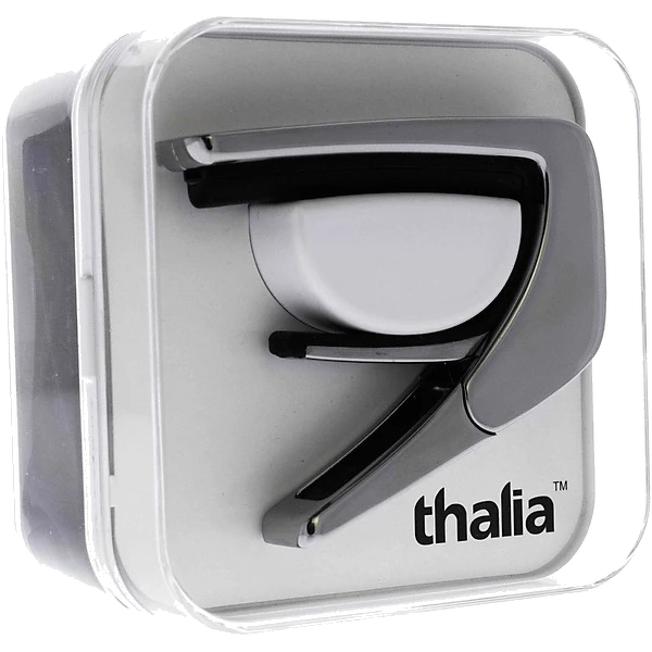 Thalia Wood Collection Capo - Black Chrome Finish with Ebony Inked Inlay 2