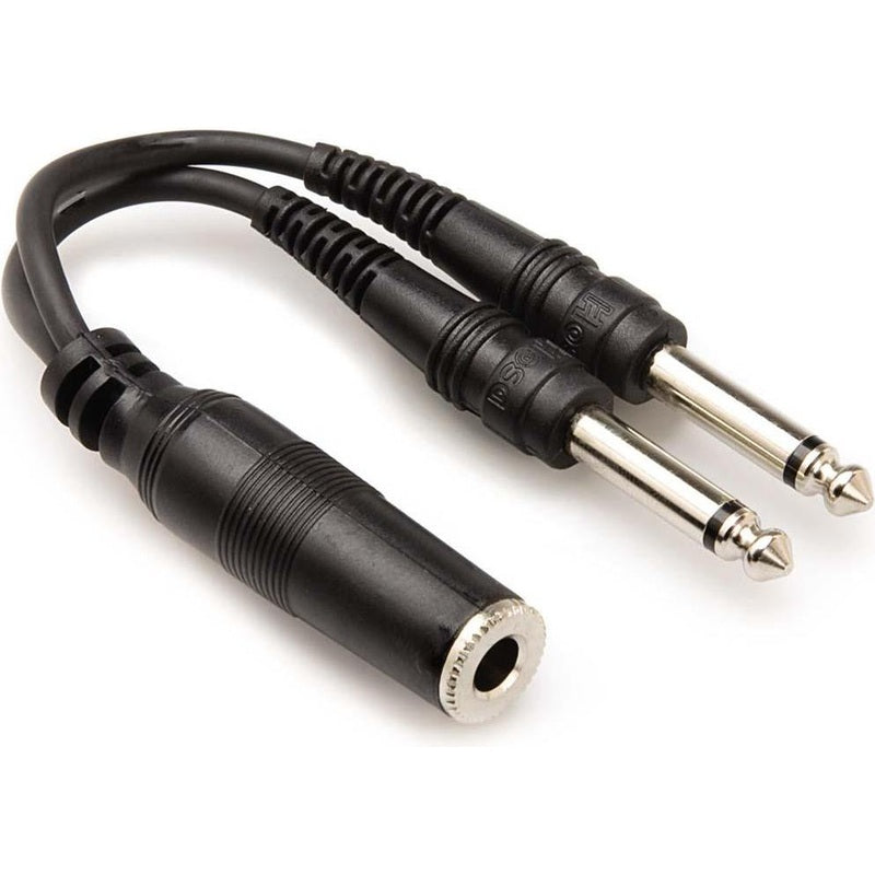 Hosa YPP106 1/4" (Female Mono) - (2) 1/4" (Male Mono) Adapter