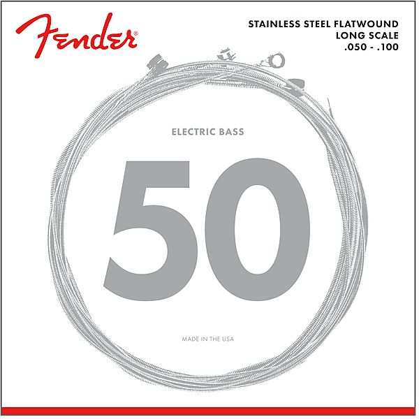 Fender 9050ML Stainless Flatwound Bass Strings (50-100)