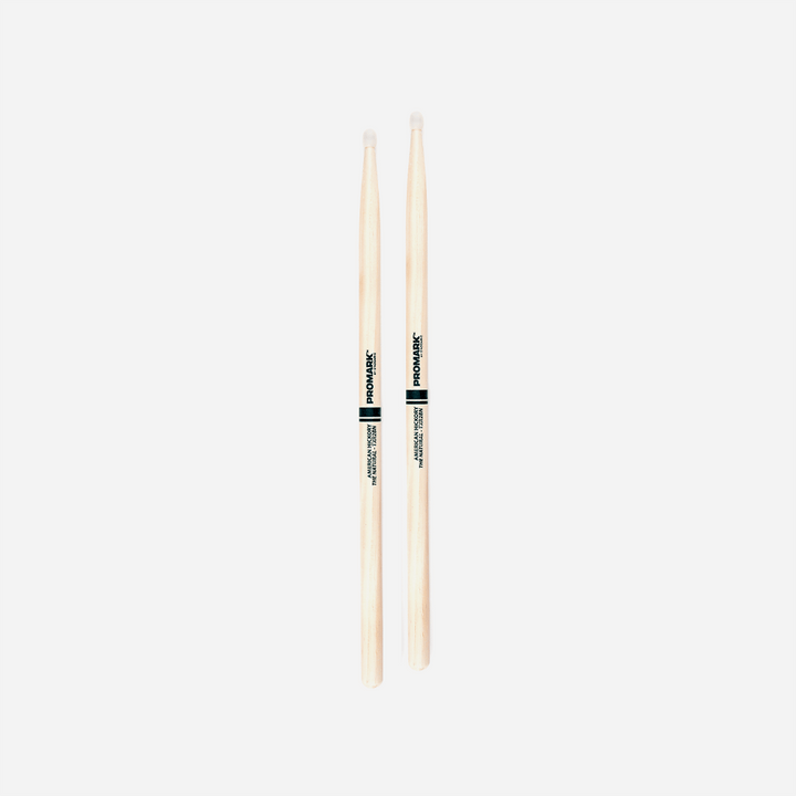 Promark 2BN Natural Hickory Nylon Tip Drum Sticks 3