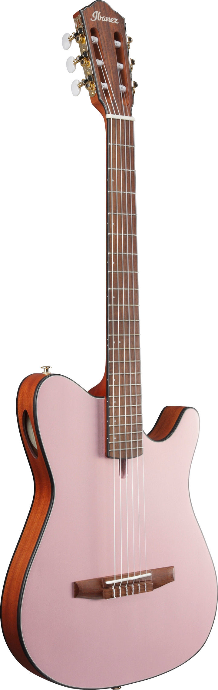 Ibanez FRH10NRGF Nylon String Acoustic Electric Guitar - Rose Gold Metallic Flat 2
