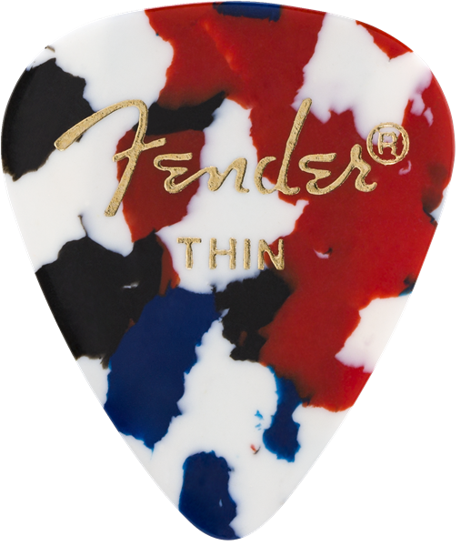 Fender Classic Celluloid Confetti Thin Picks (12 Pack)