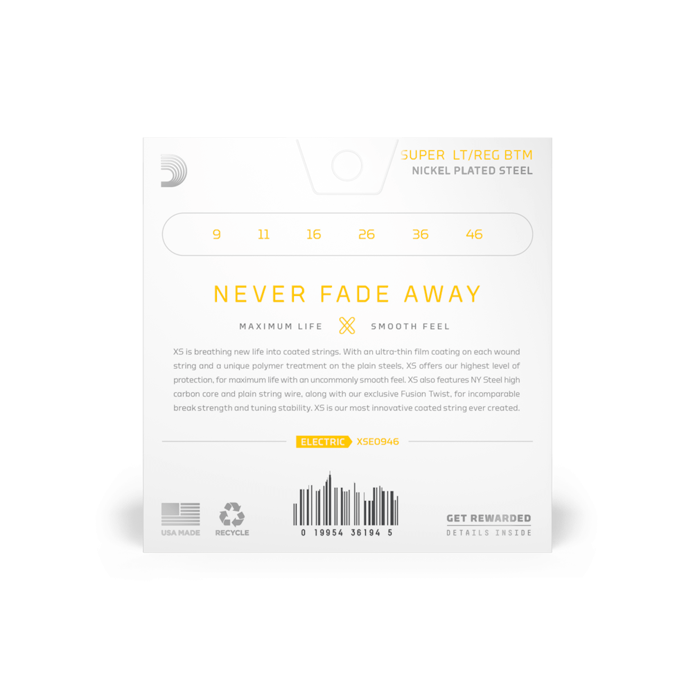 D'Addario XSE0946 XS Coated Light / Regular Bottom [9-46]