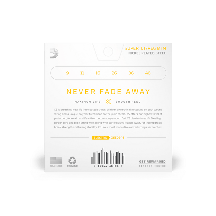 D'Addario XSE0946 XS Coated Light / Regular Bottom [9-46]