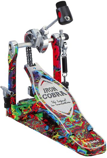 Tama 'Limited Edition' Iron Cobra Marble Power Bass Drum Pedal - Psychedelic Rainbow