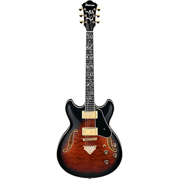 Ibanez Artcore Expressionist AS93QMSP Semi Hollow Electric Guitar - Dark Brown Sunburst