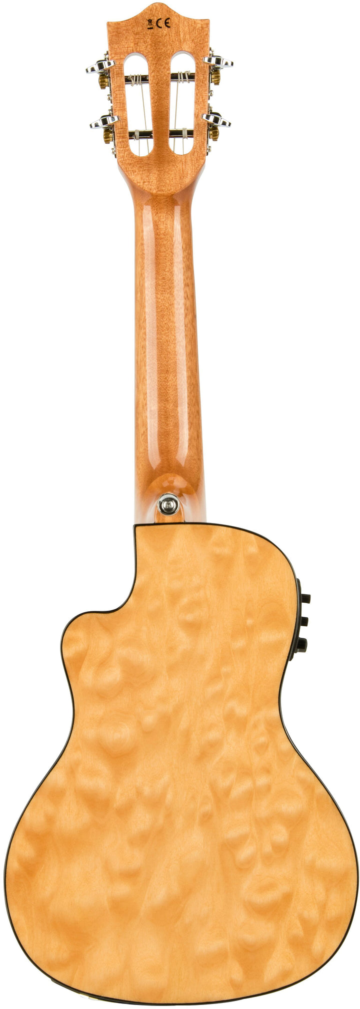 Lanikai QM-NACEC Quilted Maple Acoustic-Electric Concert Ukulele with Foam Case