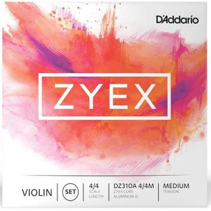 D'Addario DZ310a ZYEX Violin Strings With Aluminum 'D' - 4/4 (Medium Tension)