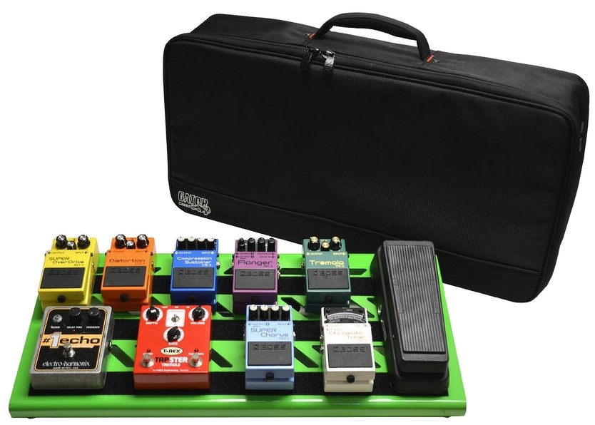 Gator Large Aluminum Pedalboard With Carry Bag - Screamer Green