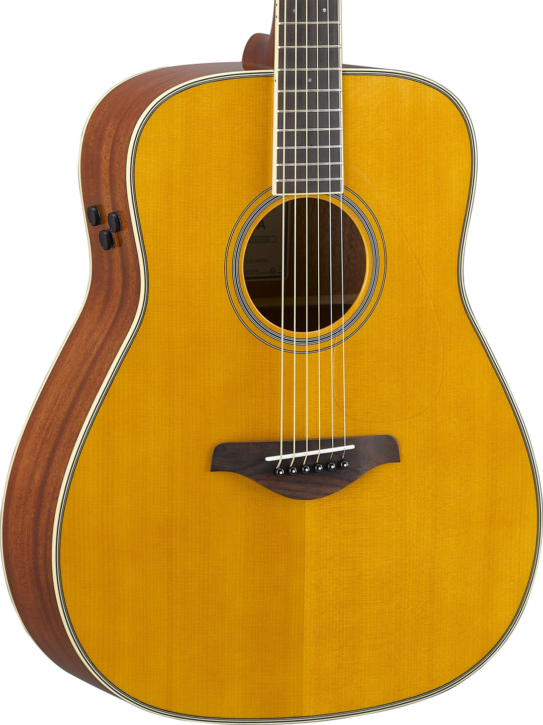 Yamaha FG-TA TransAcoustic Dreadnought Acoustic-Electric Guitar - Vintage Tint