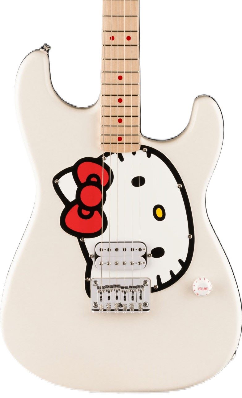Squier X 'Limited Edition' Hello Kitty Stratocaster Electric Guitar - White