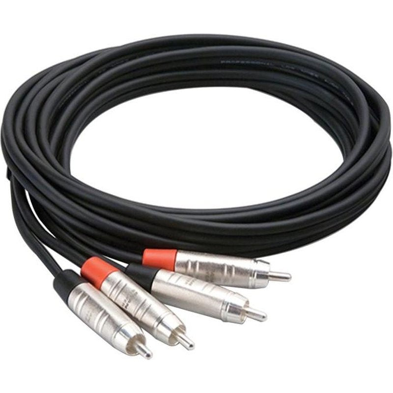 Hosa Pro HRR010X2 Stereo Dual REAN RCA to RCA Cable 10 ft