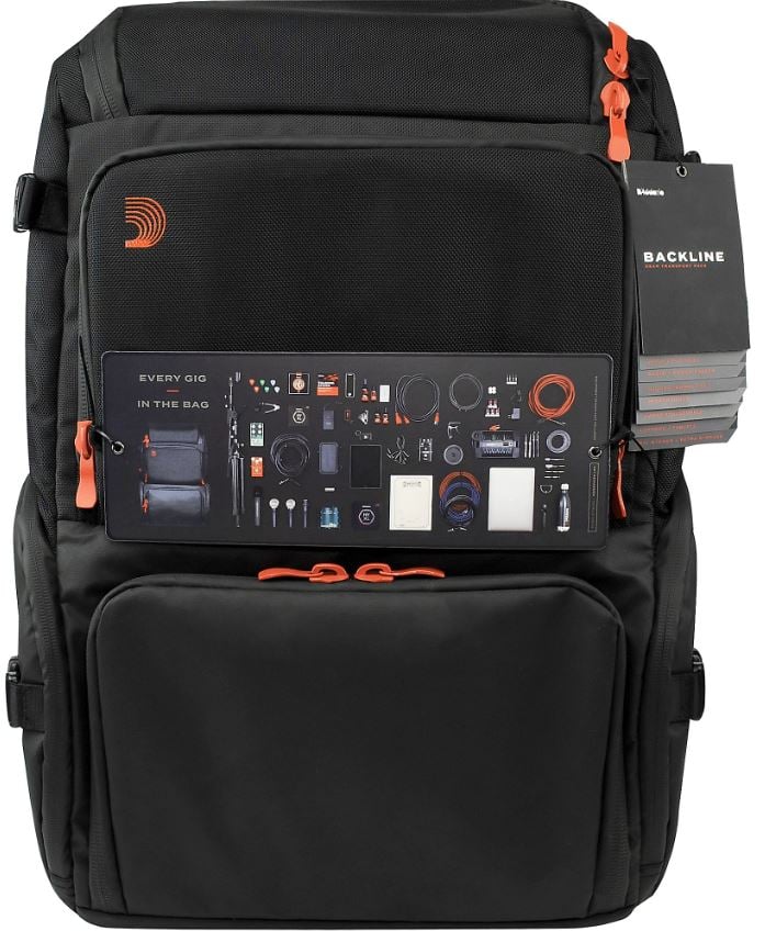 D'addario Backline Gear Accessory Backpack - Black 3