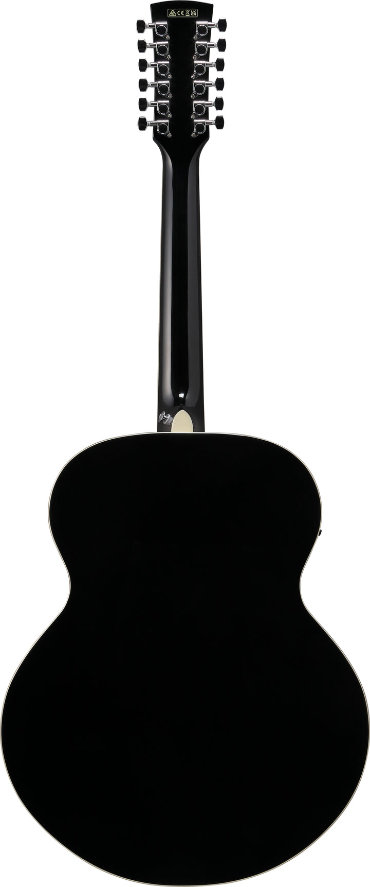 Ibanez AJ7012M1EBK 12-String Acoustic Electric Guitar - Black High Gloss