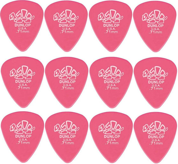 Dunlop Delrin 500 .71mm Guitar Picks (PINK) - 12 Pack 2