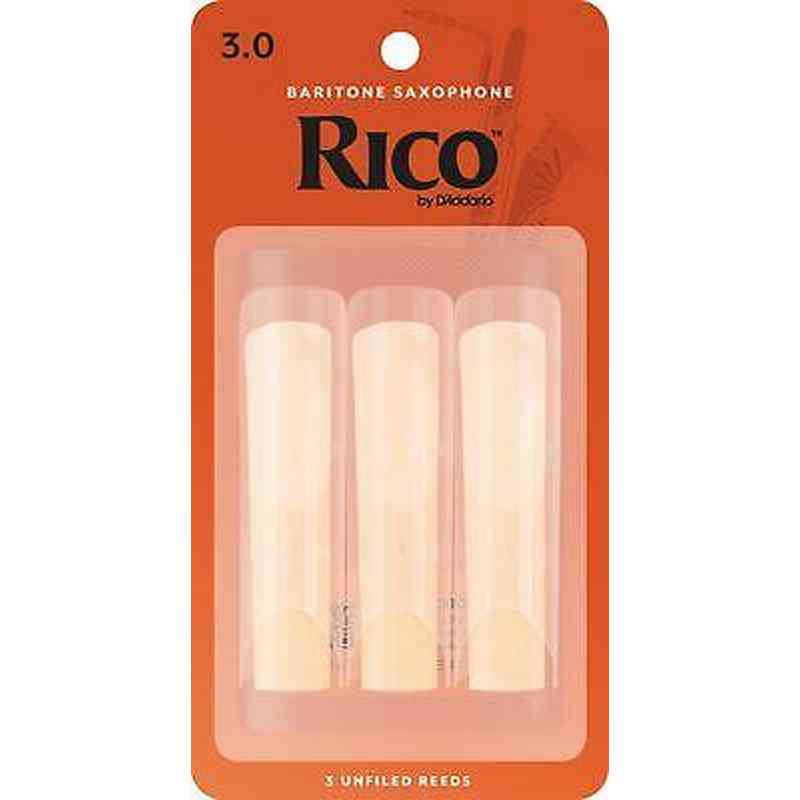 Rico RLA0330 #3.0 Baritone Saxophone Reeds (3-Pack)