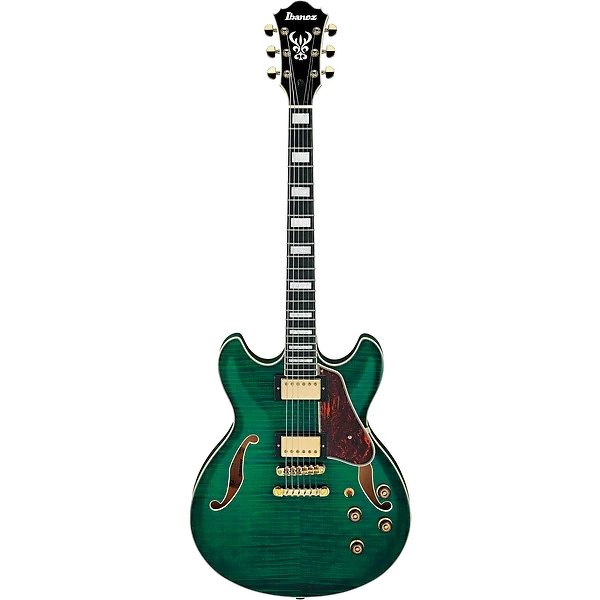 Ibanez Artcore Expressionist AS93FM Semi-hollow Electric Guitar - Transparent Moss Green