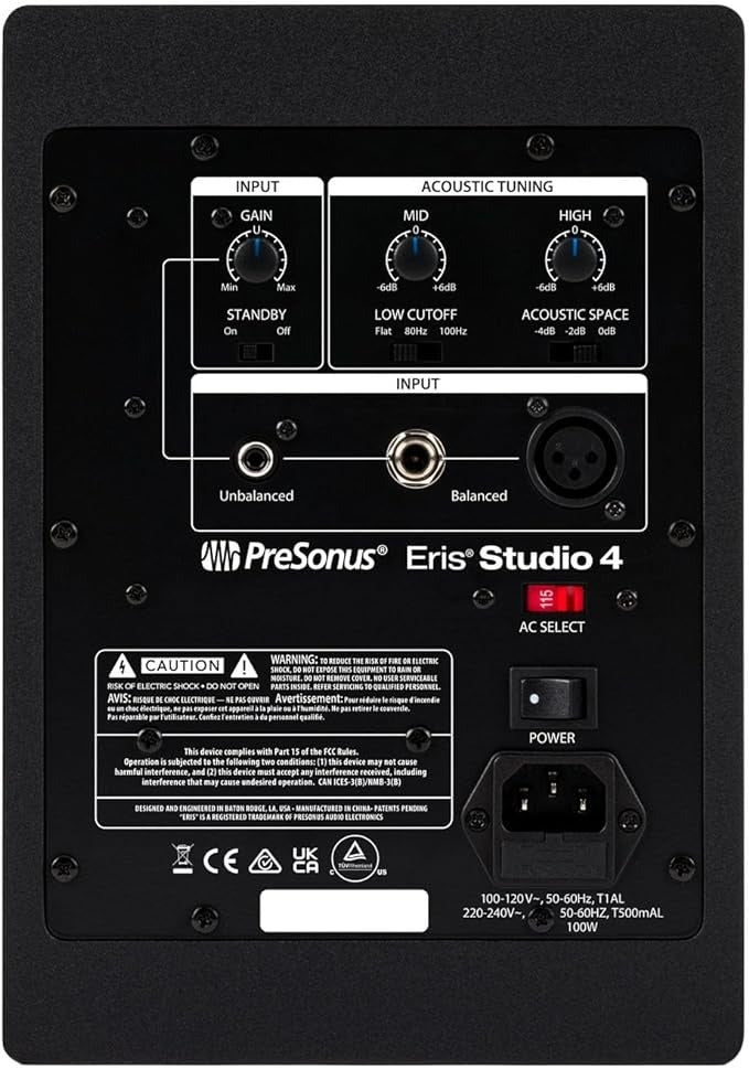 PreSonus Eris Studio4 Powered Studio Monitor - Each