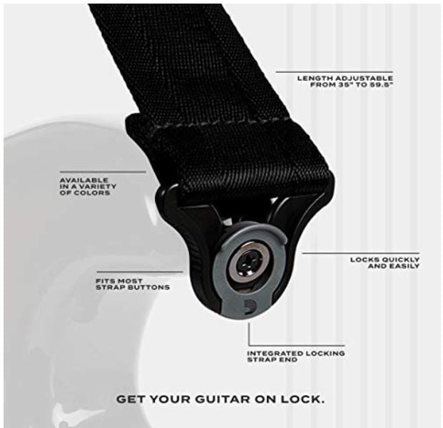 D'Addario PWSAL402 Poly Pro Auto Lock Strap (Blue) 2