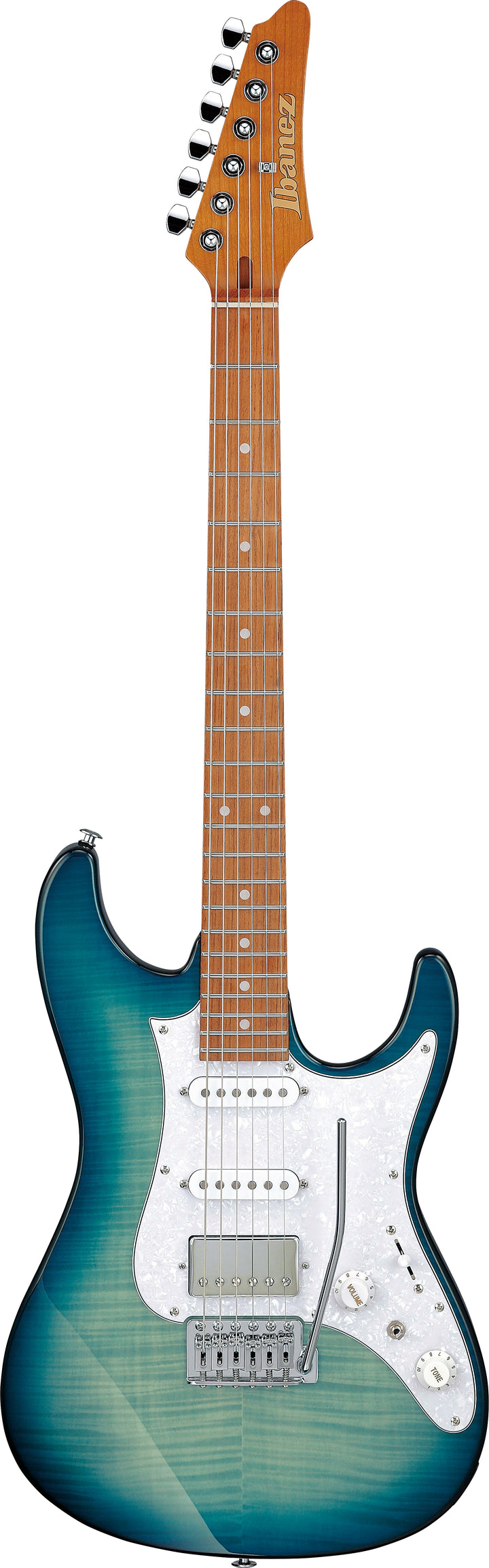 Ibanez AZ22S1FTXB AZ Standard Electric Guitar - Transparent Turquoise Burst