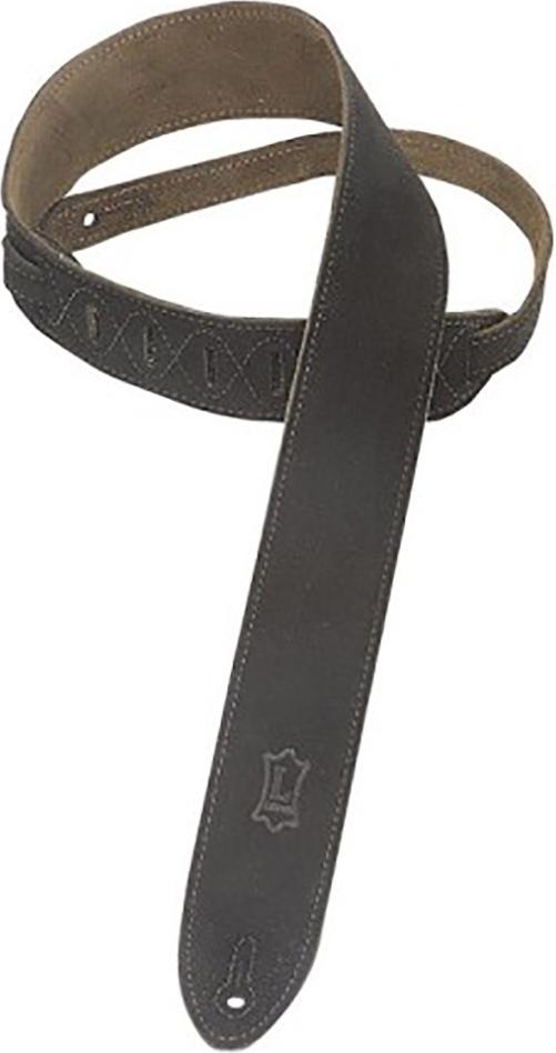 Levy's MS12 2-Inch Suede Guitar Strap (Black)