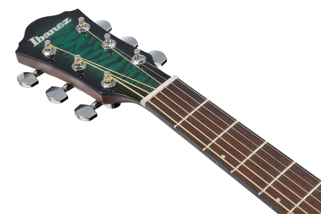 Ibanez AEWC16QATEH Acoustic Electric Guitar Transparent Emerald Burst