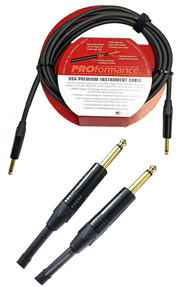 Proformance 18' USA Premium Inst Cable 1/4\"-1/4\" Straight - Lifetime Guarantee!