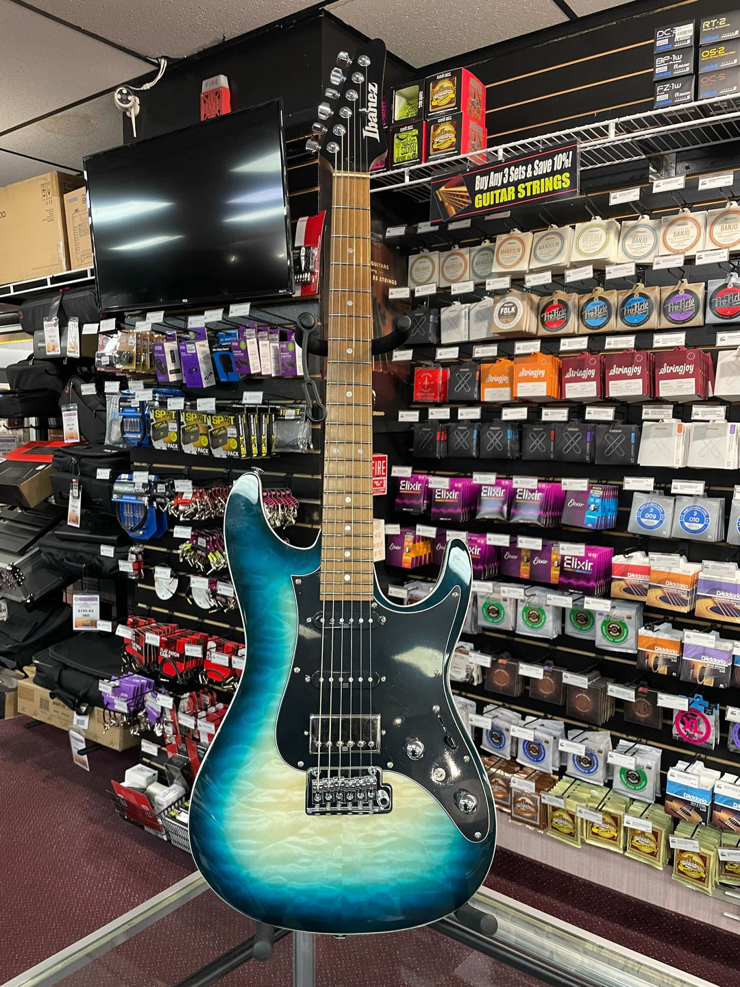 Ibanez AZ24P1QMDOB Premium Electric Guitar - Deep Ocean Blonde (B-Stock) 5