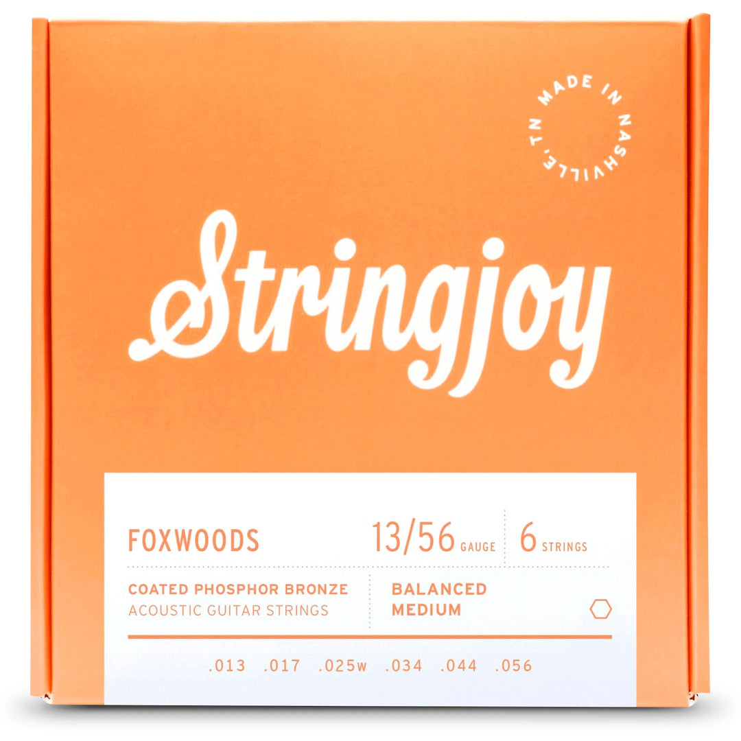 Stringjoy Foxwoods (13-56) Coated Phosphor Bronze Acoustic Guitar Strings - Medium