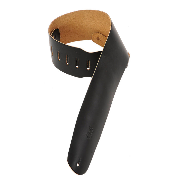 Levy's M4-BLK 3.5-Inch Leather Guitar Strap (Black)