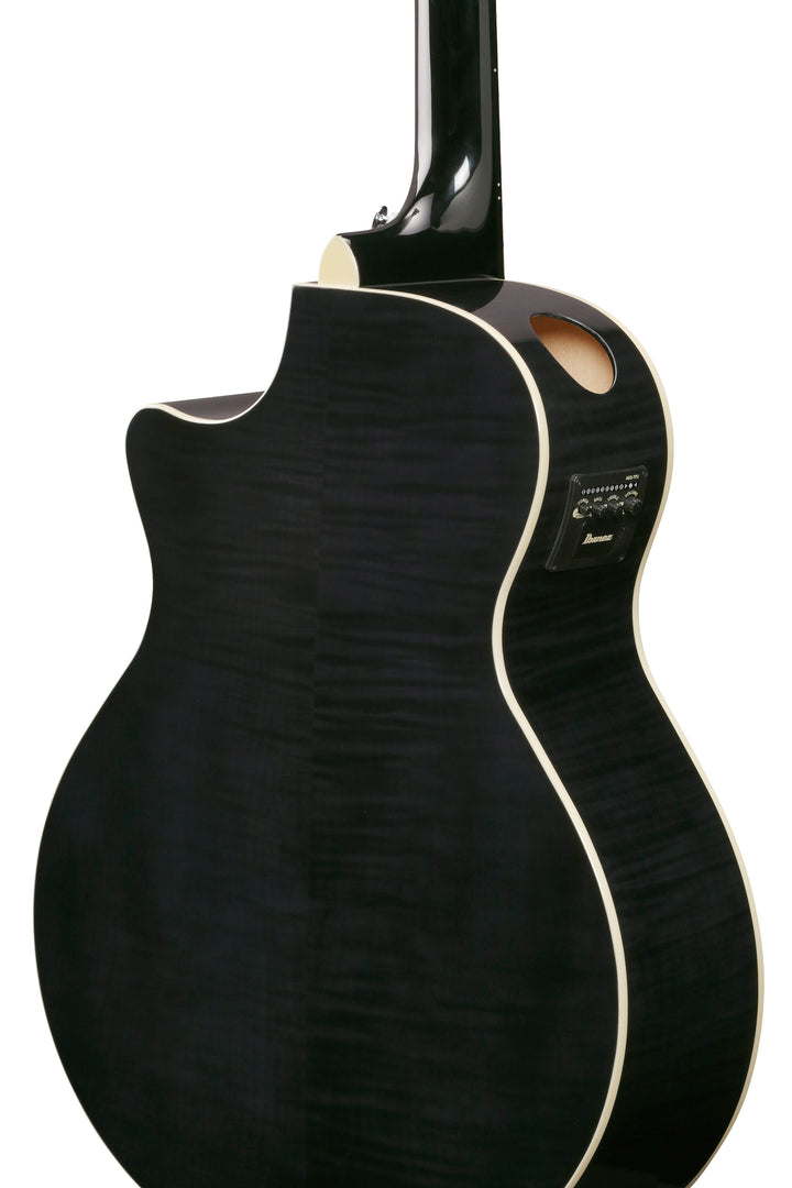 Ibanez AE170TBK Acoustic Electric Guitar - Transparent Black High Gloss 5