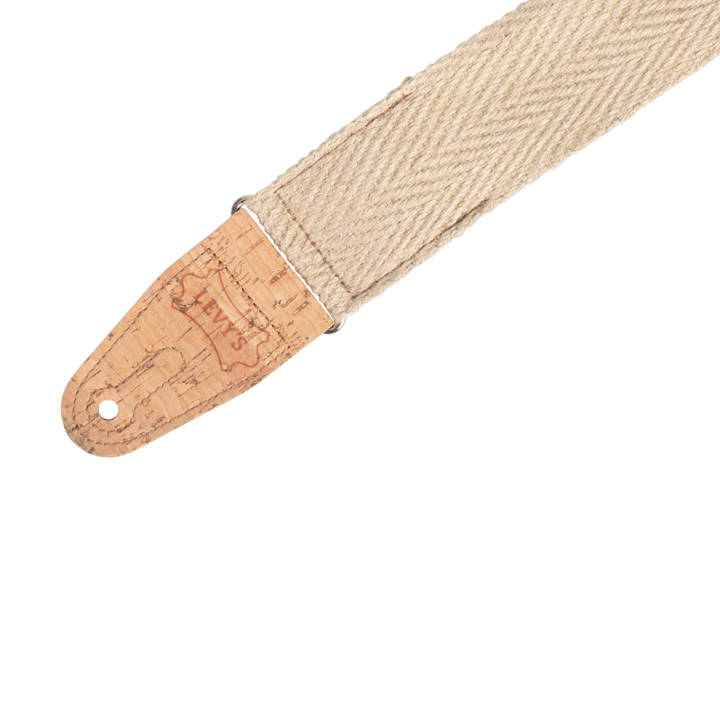Levys MH8P-NAT 2\" Wide Hemp Guitar Strap - Natural 2