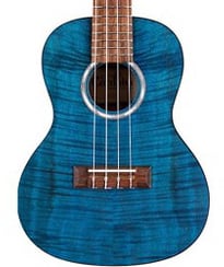 Cordoba 15-CFM Flame-Top Ukulele (Sapphire Blue)