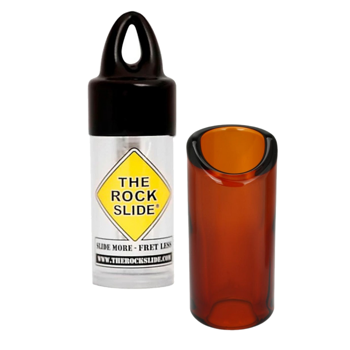 The Rock Slide Amber Glass Guitar Slide - Medium