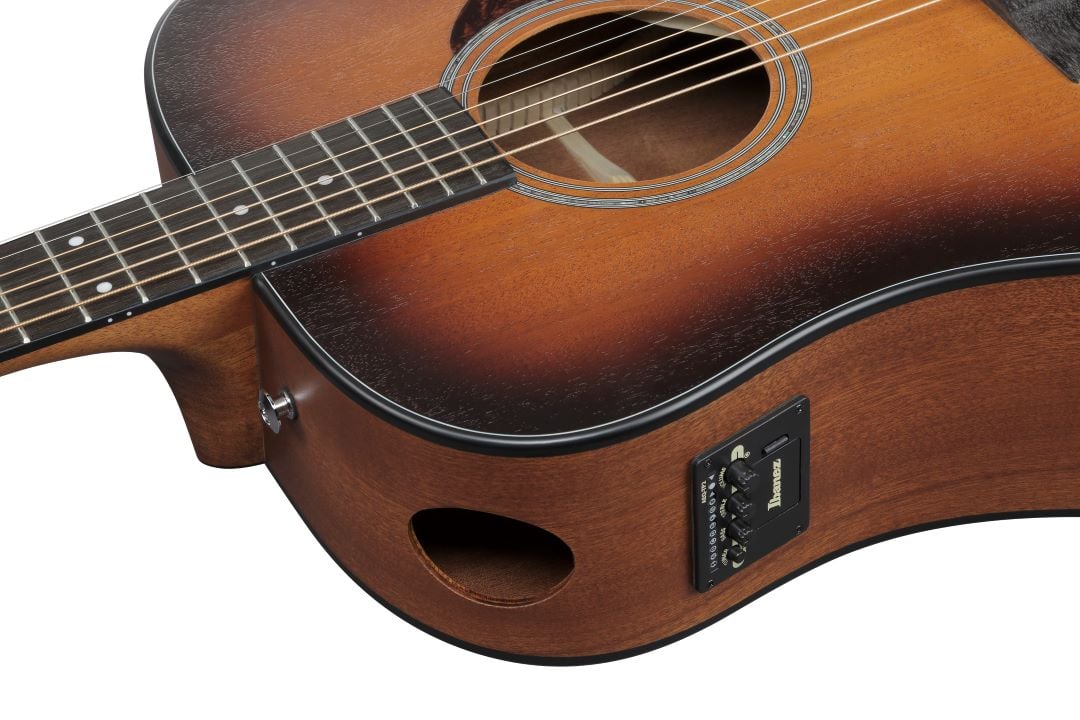 Ibanez AAD54EOMH Open Pore Acoustic Electric Guitar - Mahogany Sunburst 7