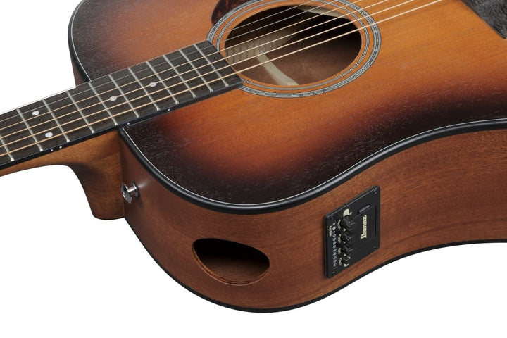 Ibanez AAD54EOMH Open Pore Acoustic Electric Guitar - Mahogany Sunburst 7