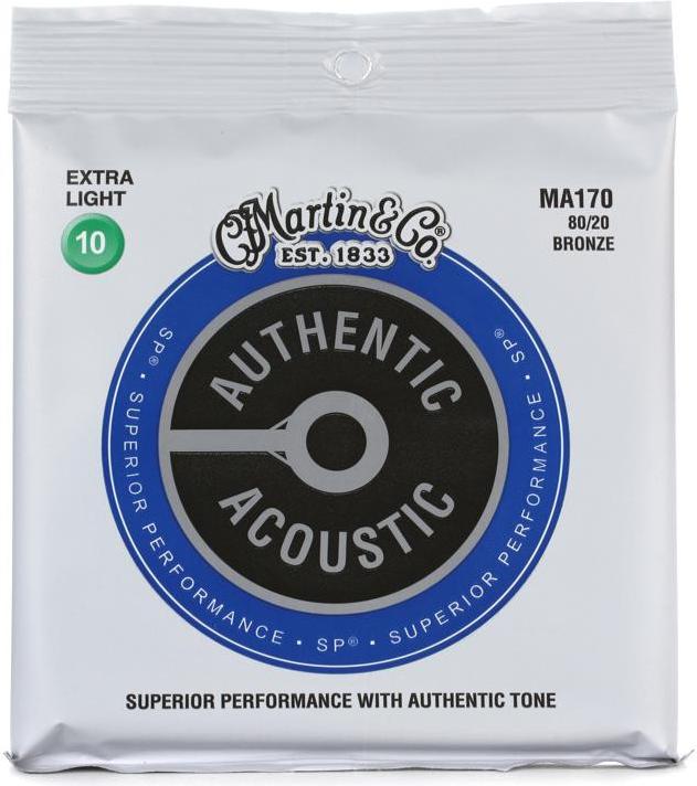 Martin MA170 80/20 Bronze Acoustic Guitar Strings (10-47)