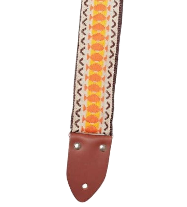 Henry Heller 2\" Deluxe Vintage Series Jacquard Guitar Strap - Cream 3
