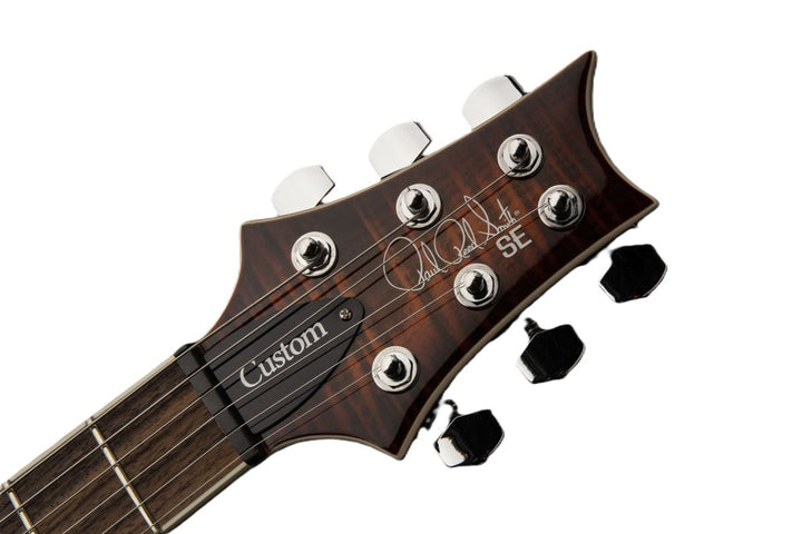 PRS SE Custom 24 Semi-Hollow Piezo Electric Guitar - Orange Tiger Smokeburst 3