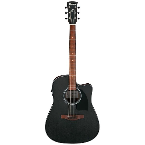 Ibanez PF54CEWKH Acoustic Electric Guitar - Open Pore Weathered Black 7