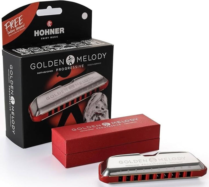 Hohner M544BX V2 Golden Melody Progressive Harmonica - Key Of G