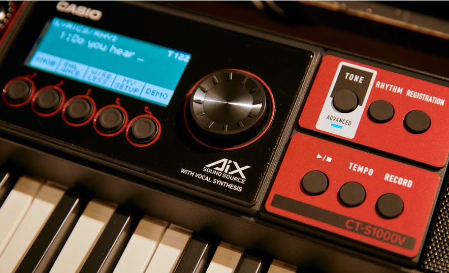 Casio CT-S1000V Portable Keyboard - With Vocal Synthesis, AC Adapter, Wireless Bluetooth Adapter & Music Rest