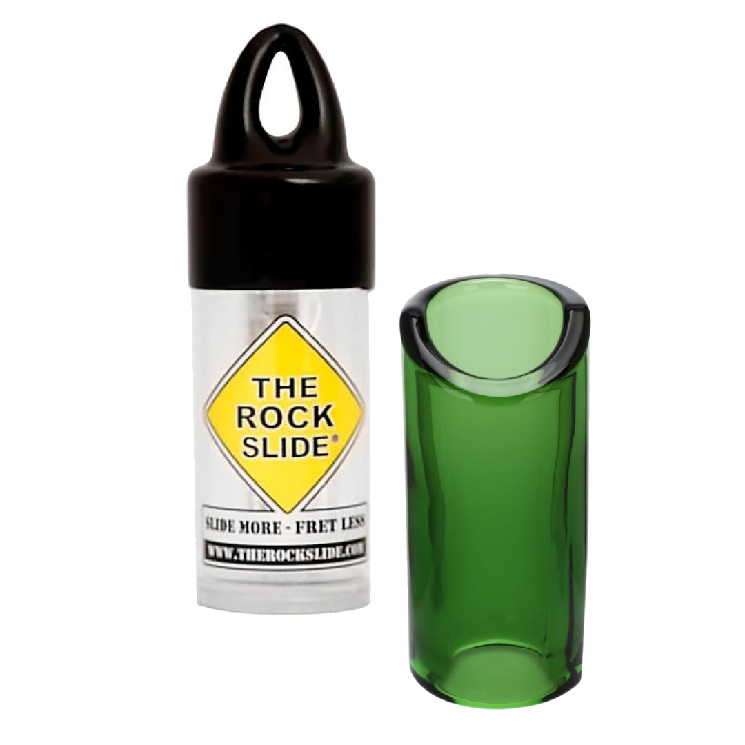 The Rock Slide Green Glass Guitar Slide - Medium