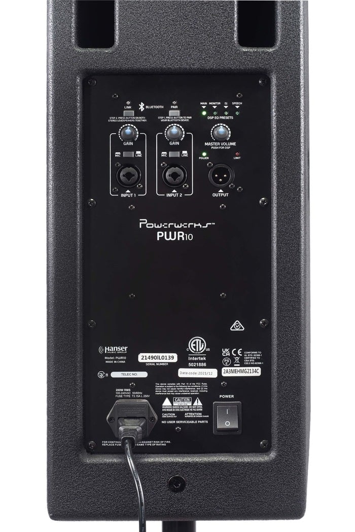 Powerwerks PWR10 2-Channel Powered Speaker - With Bluetooth 5