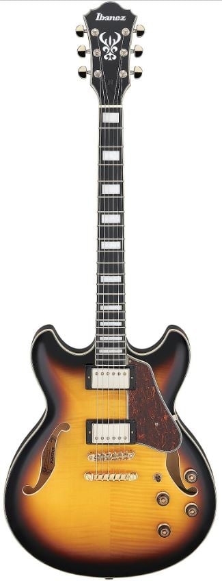 Ibanez AS93FMAYS Hollowbody Electric Guitar (Antique Yellow Sunburst) - No Case 4