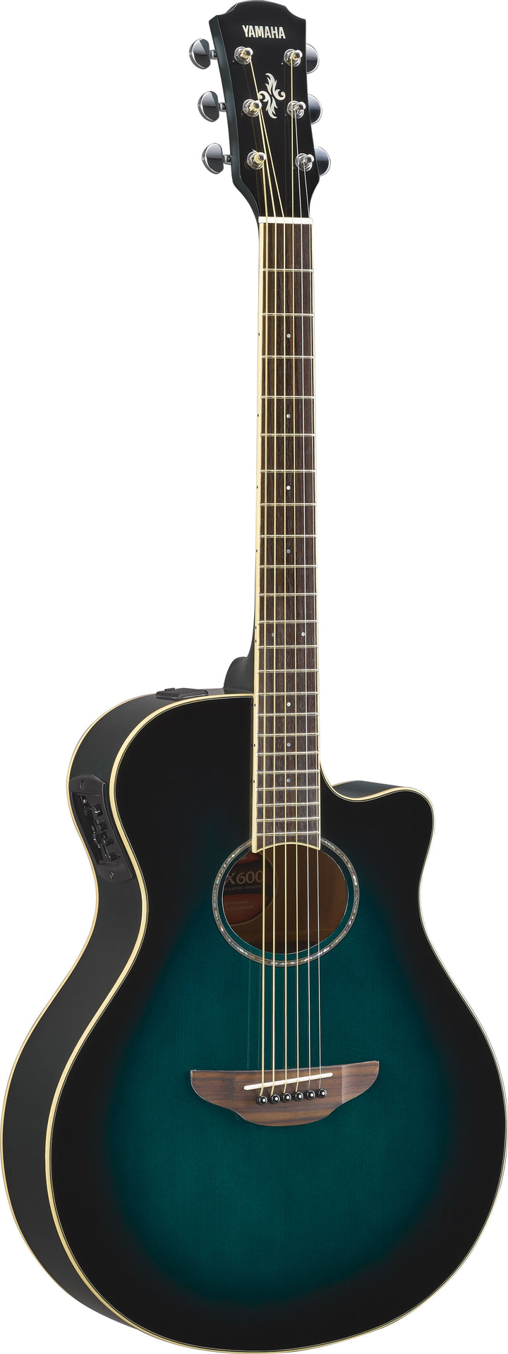Yamaha APX600 Thinline Acoustic Electric Guitar - Oriental Blue Burst